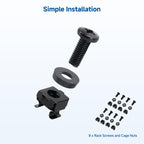2-Pack 1U 19-Inch Rack Mount Brush Panel, Black