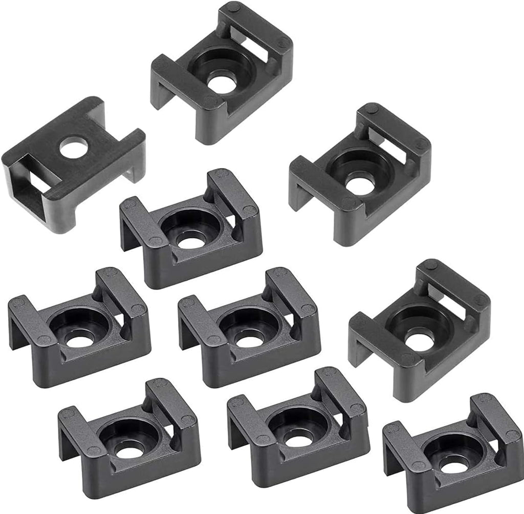 Cable Tie Mounting,100 Pcs Zip Tie Base,5 mm(M5) Screw Hole, 23x16x9(L*W*H) mm Cord Tie Mount Wire Tie Holder Fix