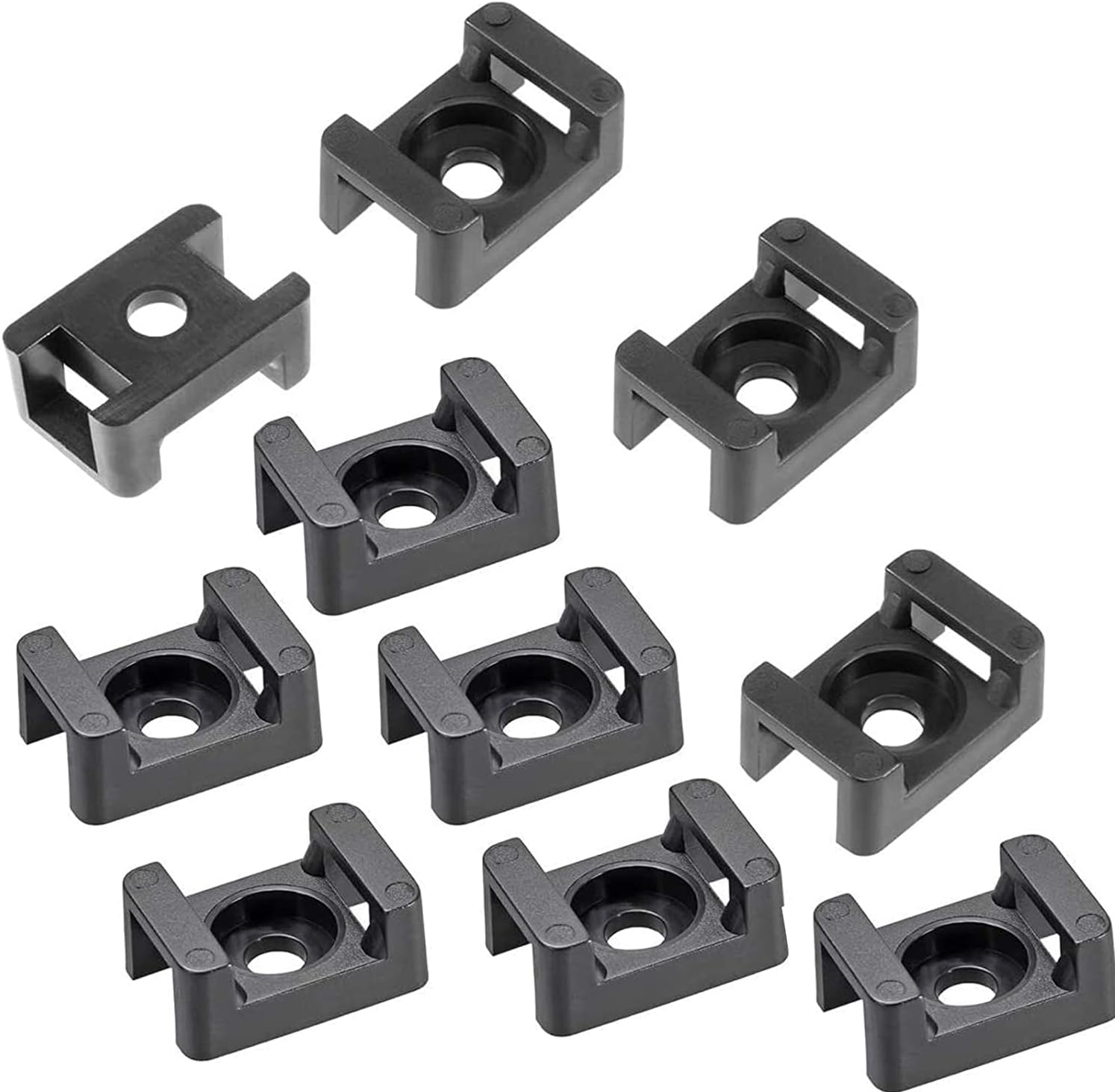 Cable Tie Mounting,100 Pcs Zip Tie Base,5 mm(M5) Screw Hole, 23x16x9(L*W*H) mm Cord Tie Mount Wire Tie Holder Fix