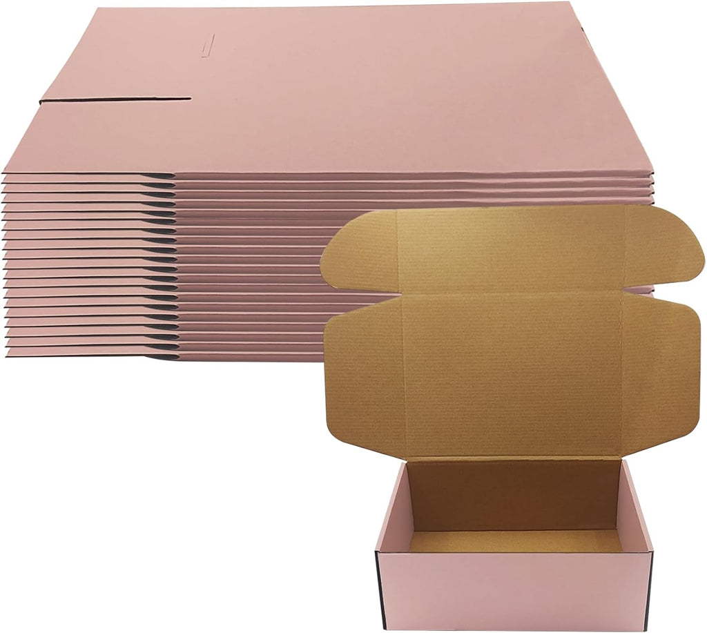 Pink Shipping Boxes 20 Pack 11x8x4 inch, Corrugated Gift Mailer Boxes