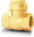 1/2" NPT Horizontal Swing Check Valve, Brass Heavy-Duty Female Thread, DN15