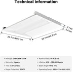 2x2 LED Troffer Light, Center Basket Drop Ceiling, 0-10V Dimmable, 1 Pack