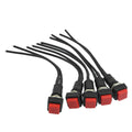 uxcell 5Pcs 10mm Red Square Wired Horn NO Momentary Push Button Switch AC 250V 3A