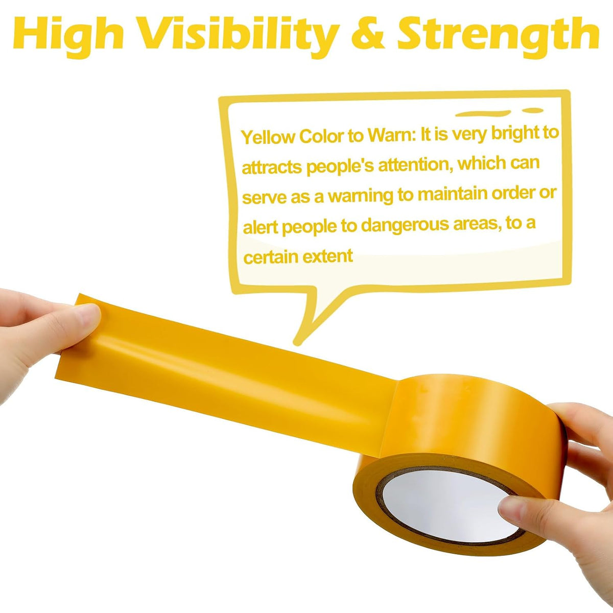 9 Rolls Floor Marking Tape 2" X100' Yellow Durable Duct Marking Tape