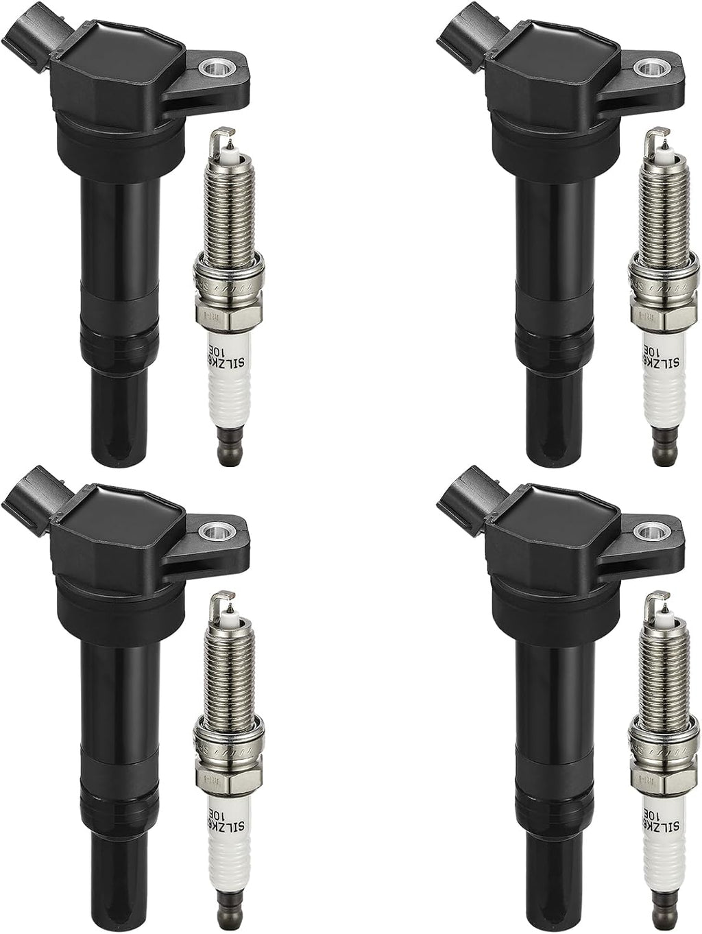 Ignition Coil Pack UF651 and Iridium Spark Plug 9686 Compatible with Kia Soul 2012 2013 2014 2015 Hyundai Elantra