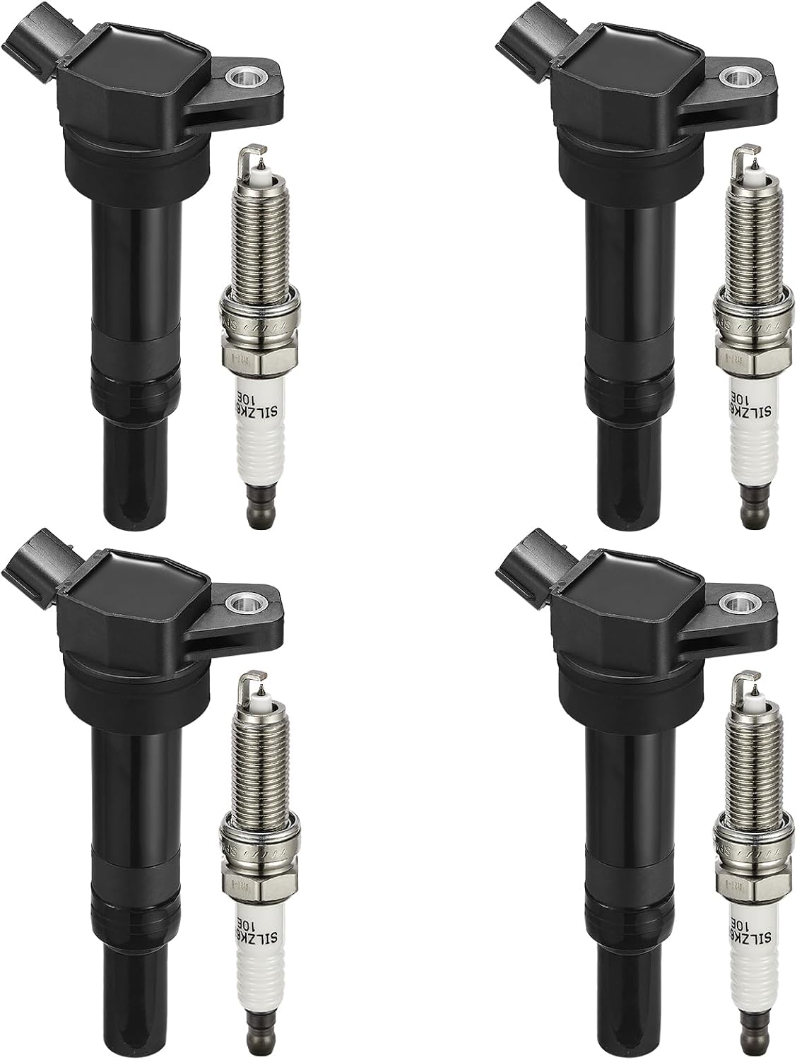 Ignition Coil Pack UF651 and Iridium Spark Plug 9686 Compatible with Kia Soul 2012 2013 2014 2015 Hyundai Elantra