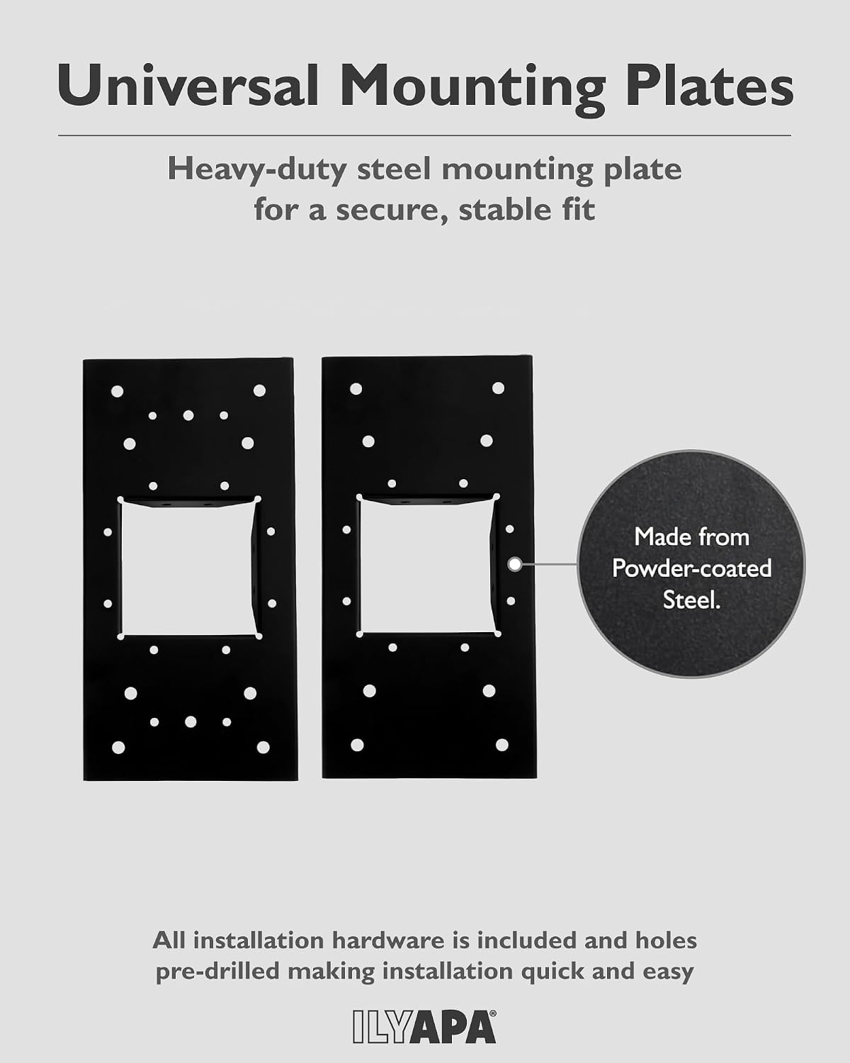 Mailbox Post Kit for Outside - 43x4x4 Wood Print Metal Sleeve - Wood | Two Universal Mounting Bracket, Mailbox Post