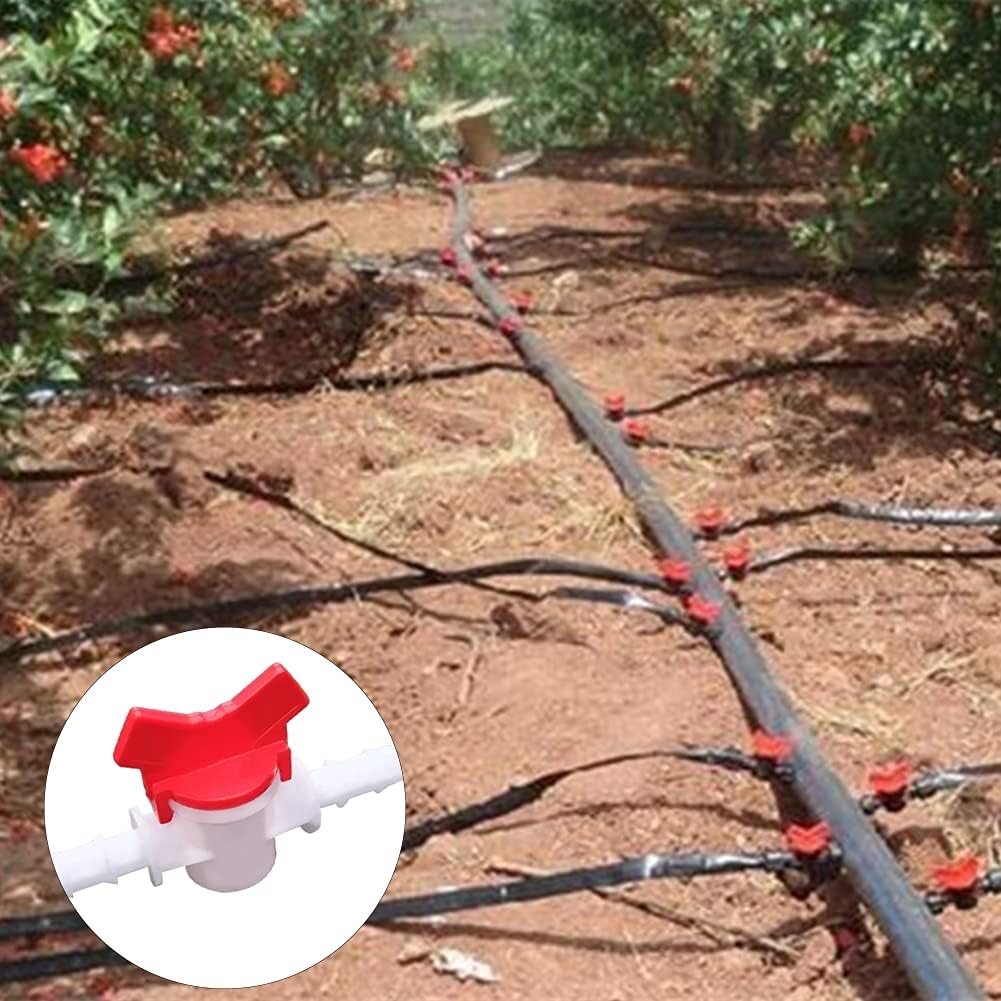 1/4“ Hose Barbed Ball Valve Drip Irrigation Ball Valve(Pack of 2)