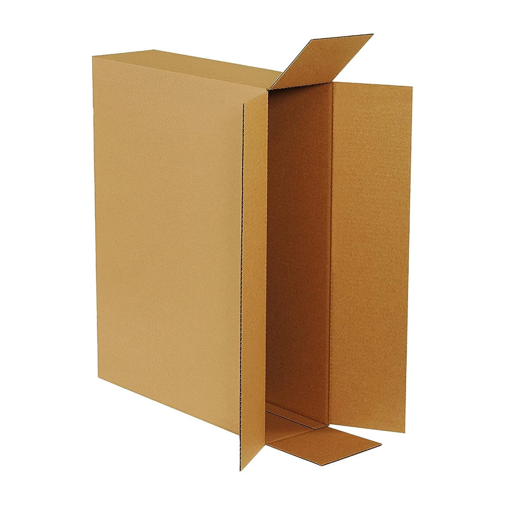 Shipping Side Loading Moving Boxes 26" x 6" x 20" (10 Pack) Large Corrugated Cardboard Packaging Boxes - Shipping