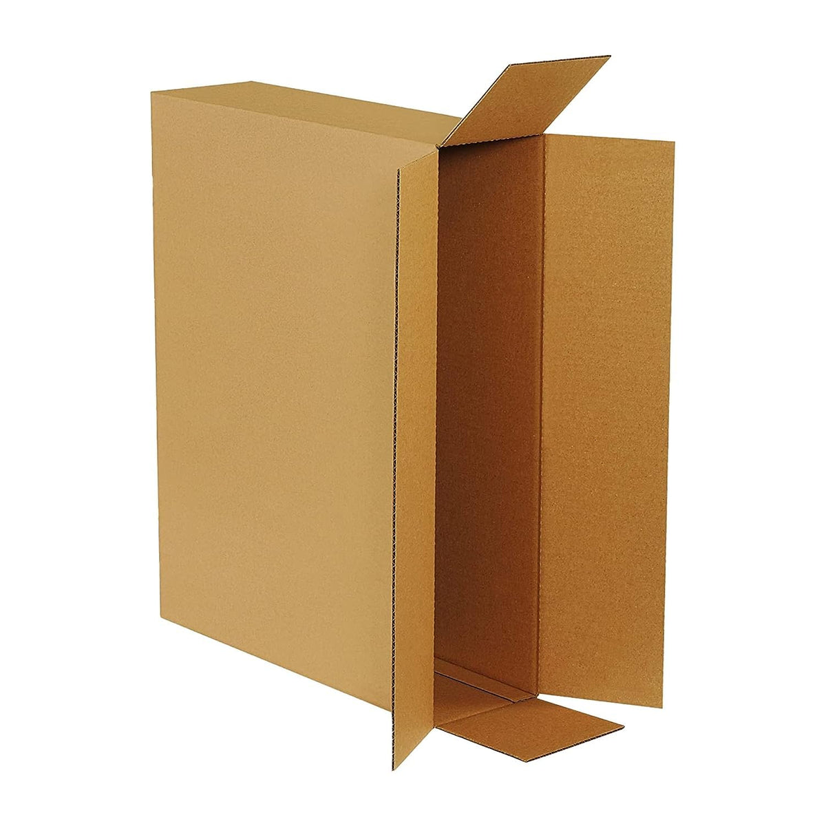 Shipping Side Loading Moving Boxes 26" x 6" x 20" (10 Pack) Large Corrugated Cardboard Packaging Boxes - Shipping
