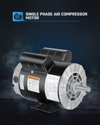 3.7 HP Air Compressor Motor 56 Frame Single Phase 3450RPM 230V ODP