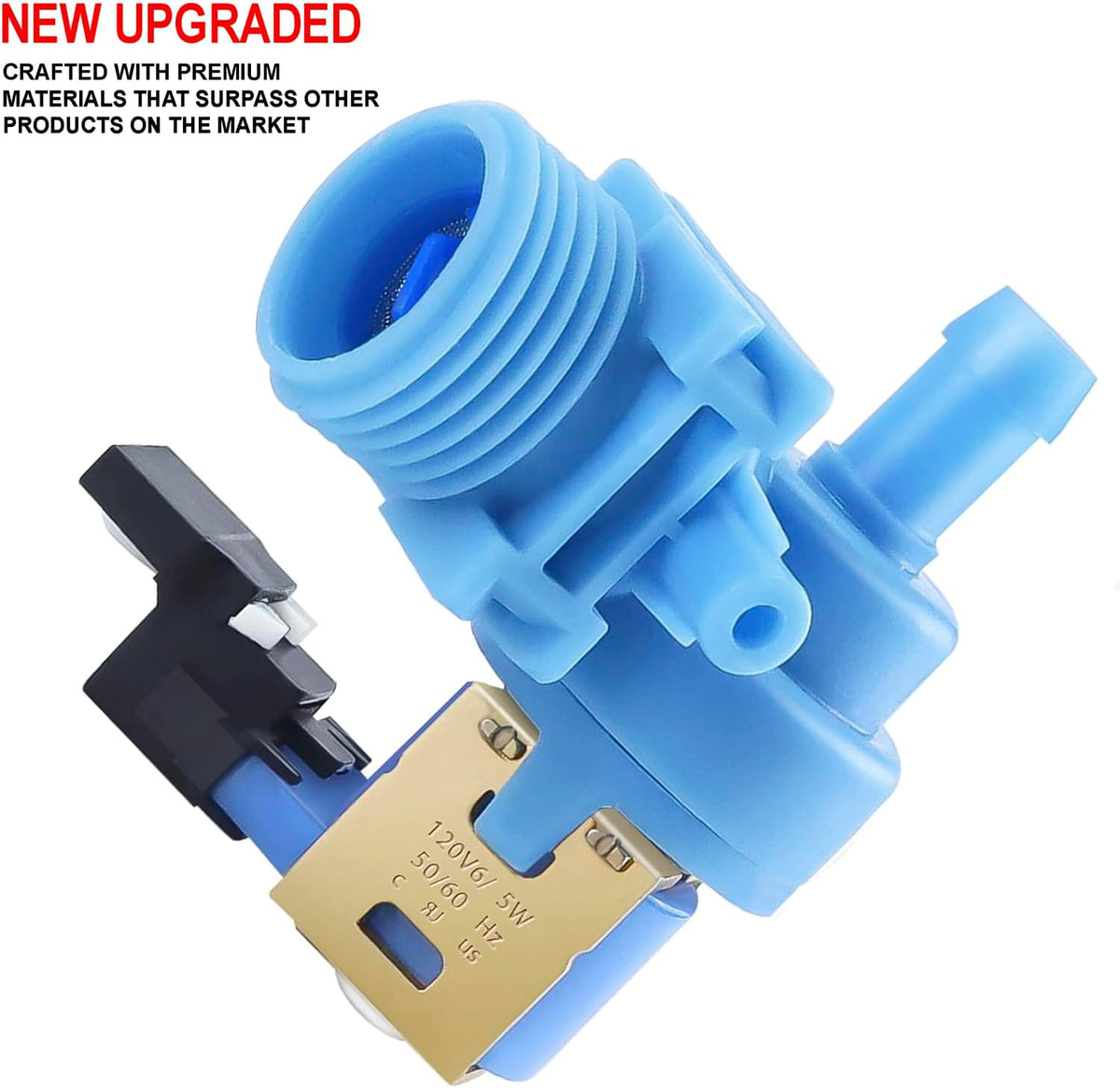 Upgraded Dishwasher Water Inlet Valve Compatible with KitchenAid KDTM704EBS1 KDTM704EBS2 KDTM704EBS3 KDTM704ESS0 KDTM704ESS1 KDTM704ESS2 KDTM704ESS3 KDTM804EBS0 KDTM804EBS1 KDTM804EBS2 KDTM804ESS0