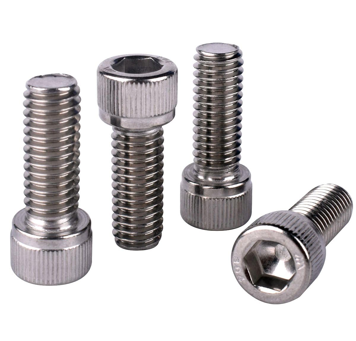 #10-24 x 3/4" Allen Hex Socket Head Screw Bolt, 304 Stainless Steel 18-8, UNC Machine Full Thread, Pack of 50