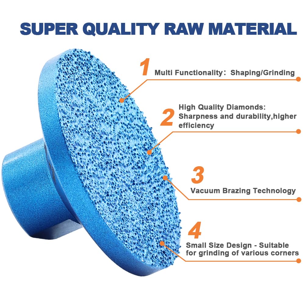 2" Diamond Grinding Wheel #35/40 - for Grinding Shaping Polishing and Cleaning Tile Granite Marble Masonry Brick for 5/8"-11 Angle Grinder