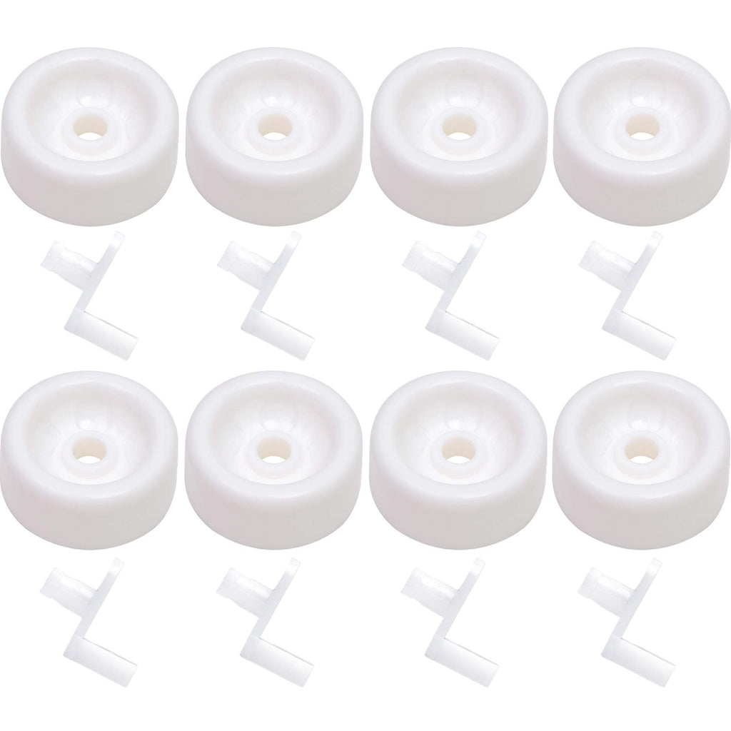 BlueStars 8 Packs WD12X271 Dishwasher Lower Rack Roller and Axle Kit