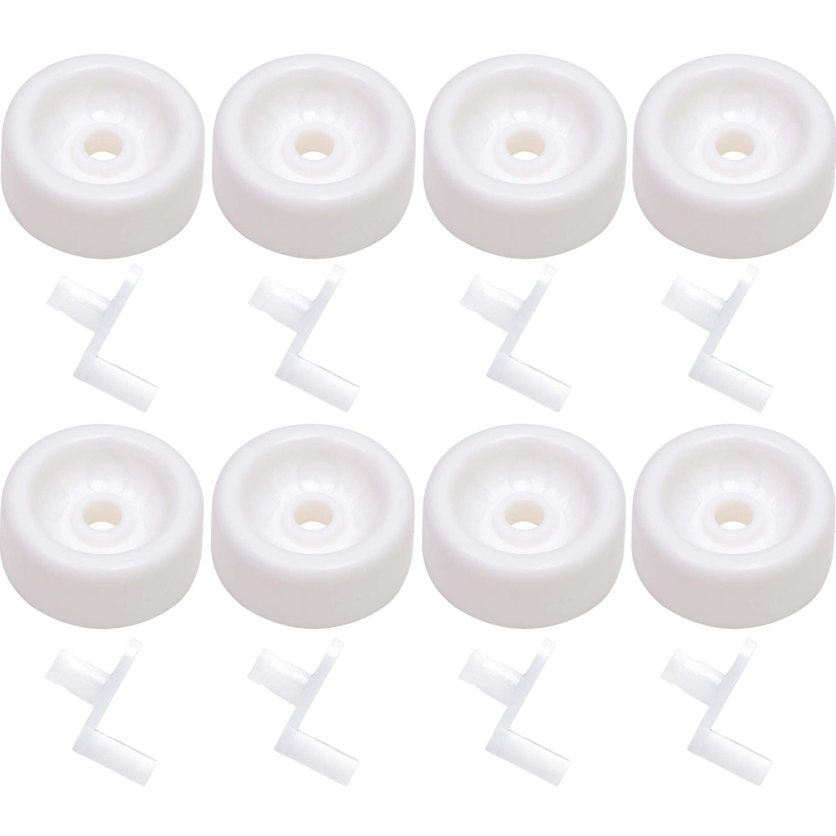 BlueStars 8 Packs WD12X271 Dishwasher Lower Rack Roller and Axle Kit