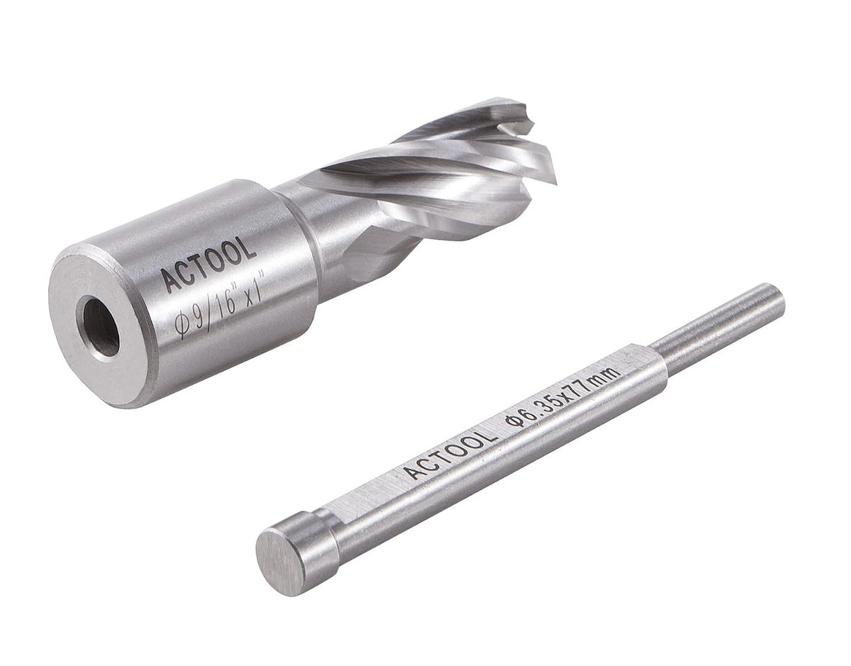 9/16" Diameter × 1" Depth of Cut HSS ANNULAR Cutter with 3/4'' Weldon Shank