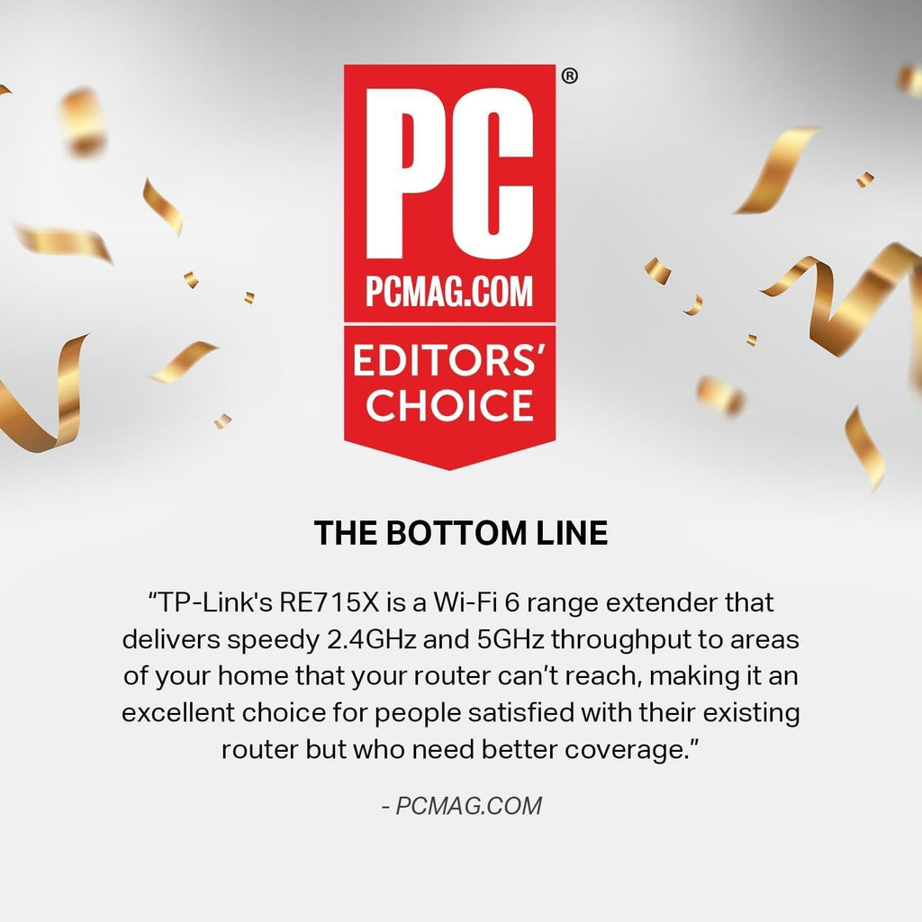 AX3000 WiFi 6 Range Extender | PCMag Editor's Choice | Dual-Band Wireless Repeater w/Ethernet Port | Up to 2400 Sq.