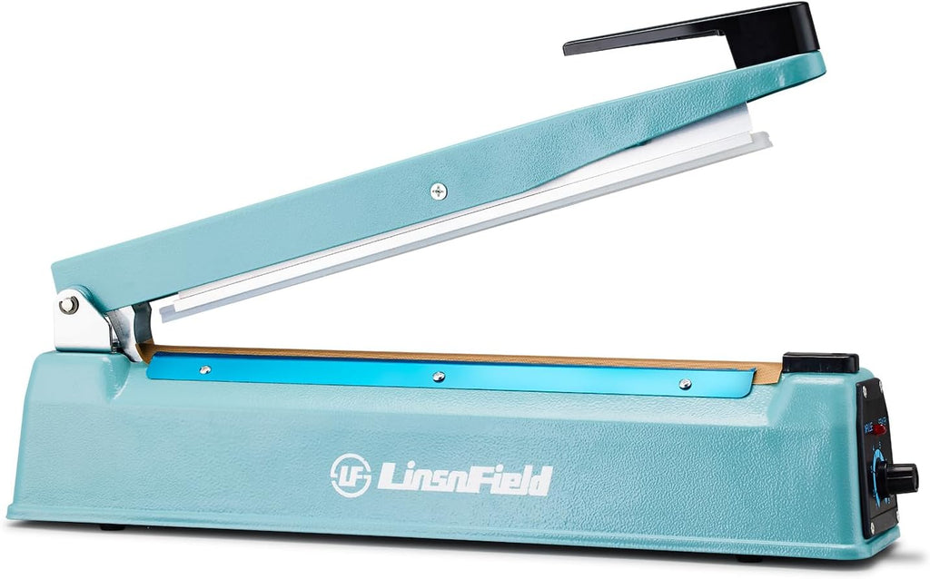 Commercial Bag Sealers 12 inch, 2mm Sealing Width Iron Impulse Sealer, Heavy Duty Manual Shrink Wrap Heat Sealer