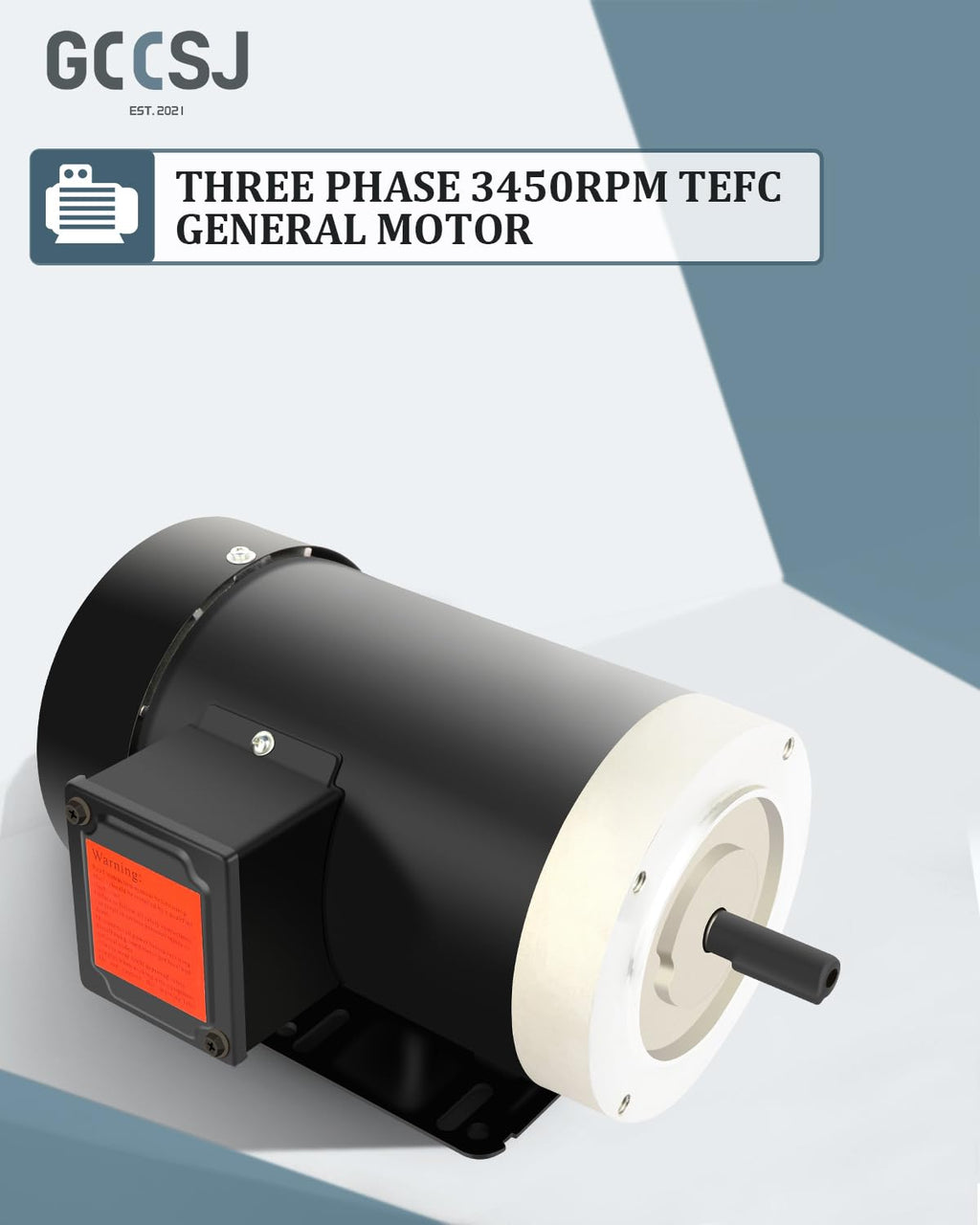 General Electric Motor 3HP 3450RPM Three Phase 230V/460V CW/CCW TEFC