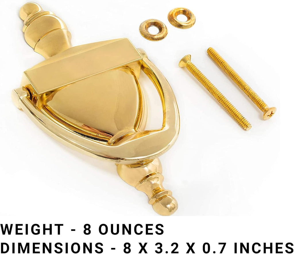 6-5/16 Inches Bright Brass Door Knocker