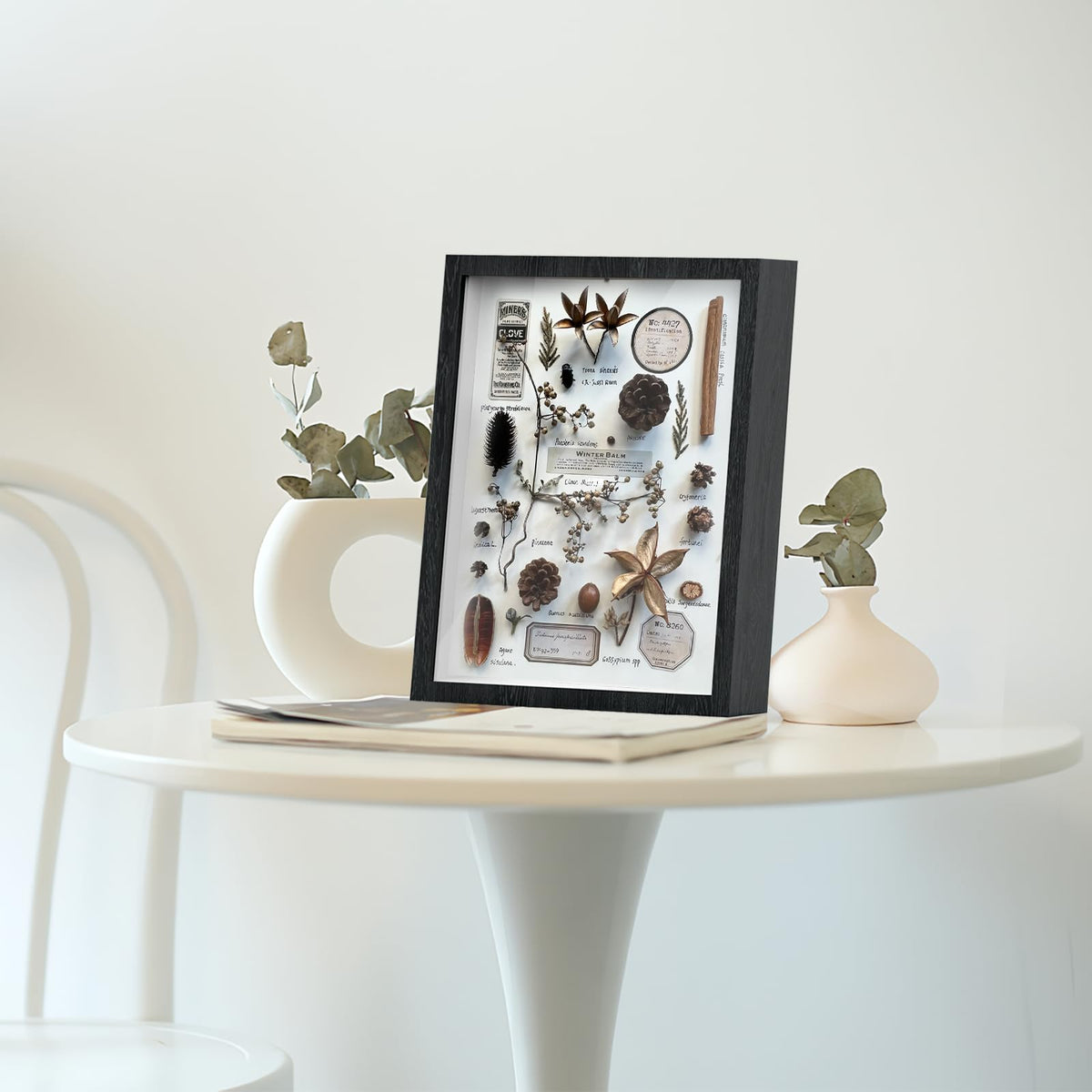 Shadow Box Frame 8x10 - 3 Pack Wood Deep Shadowbox with Glass