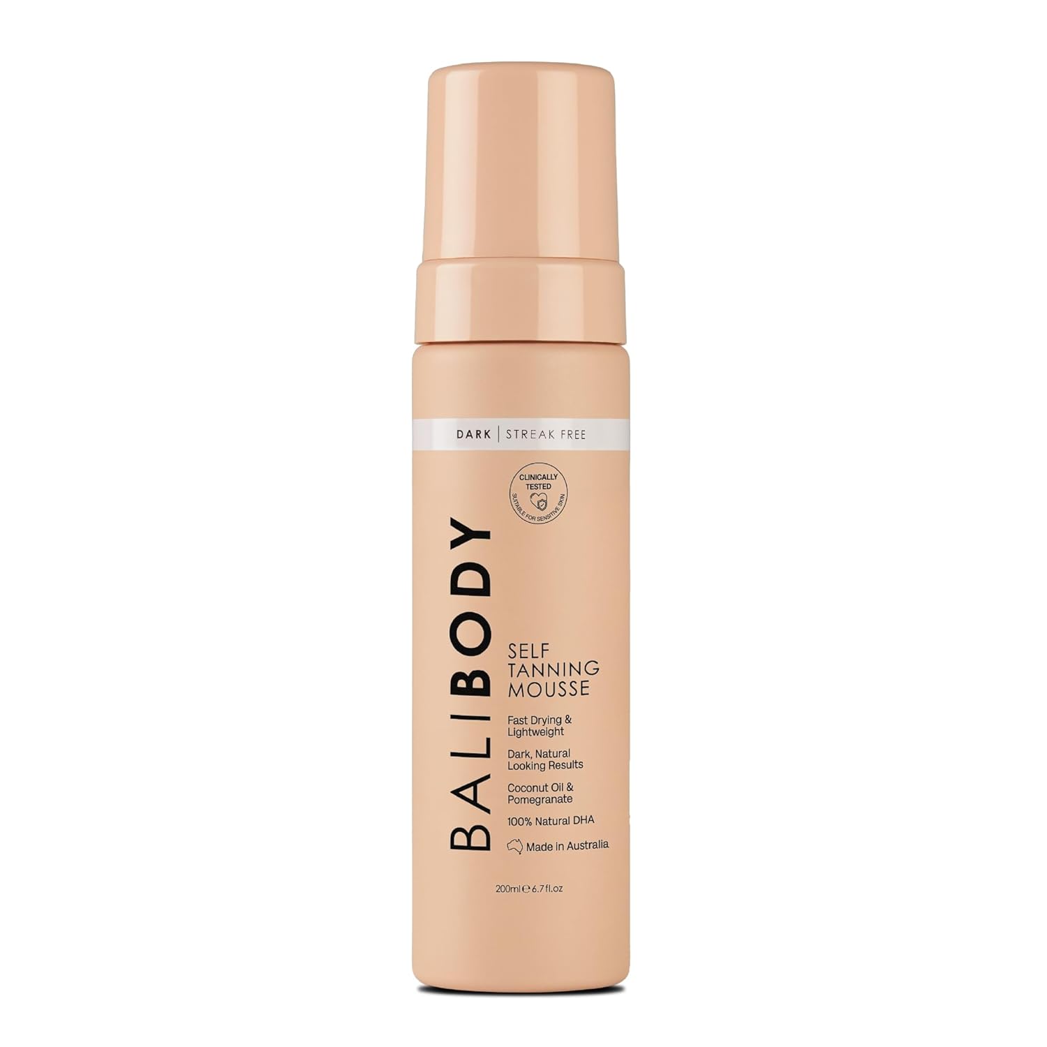 Self Tanner Mousse Dark – Sunless Tanning Foam for Body | Natural, Streak-Free, Fake Tan | Vegan, Cruelty-Free