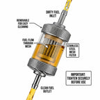 CocoMocart 1/4" Universal Fuel Filter Clear View 8mm Inline Replacement
