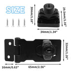 2 Pcs Keyed Hasp Locks, 2.5 Inch, Black Safety Hasp with Lock