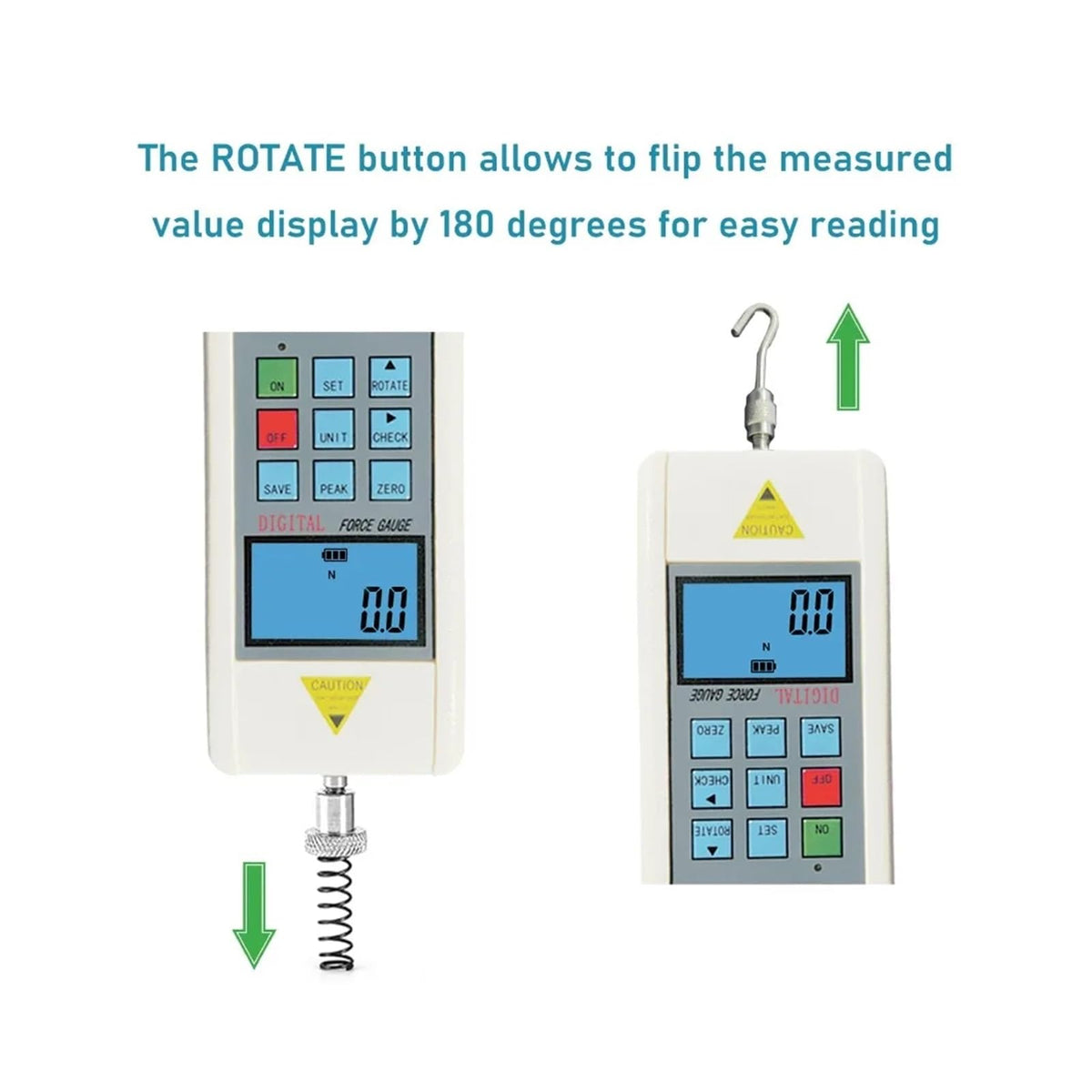 Torque Meter, 500N Digital Push Pull Force Gauge USB Interface