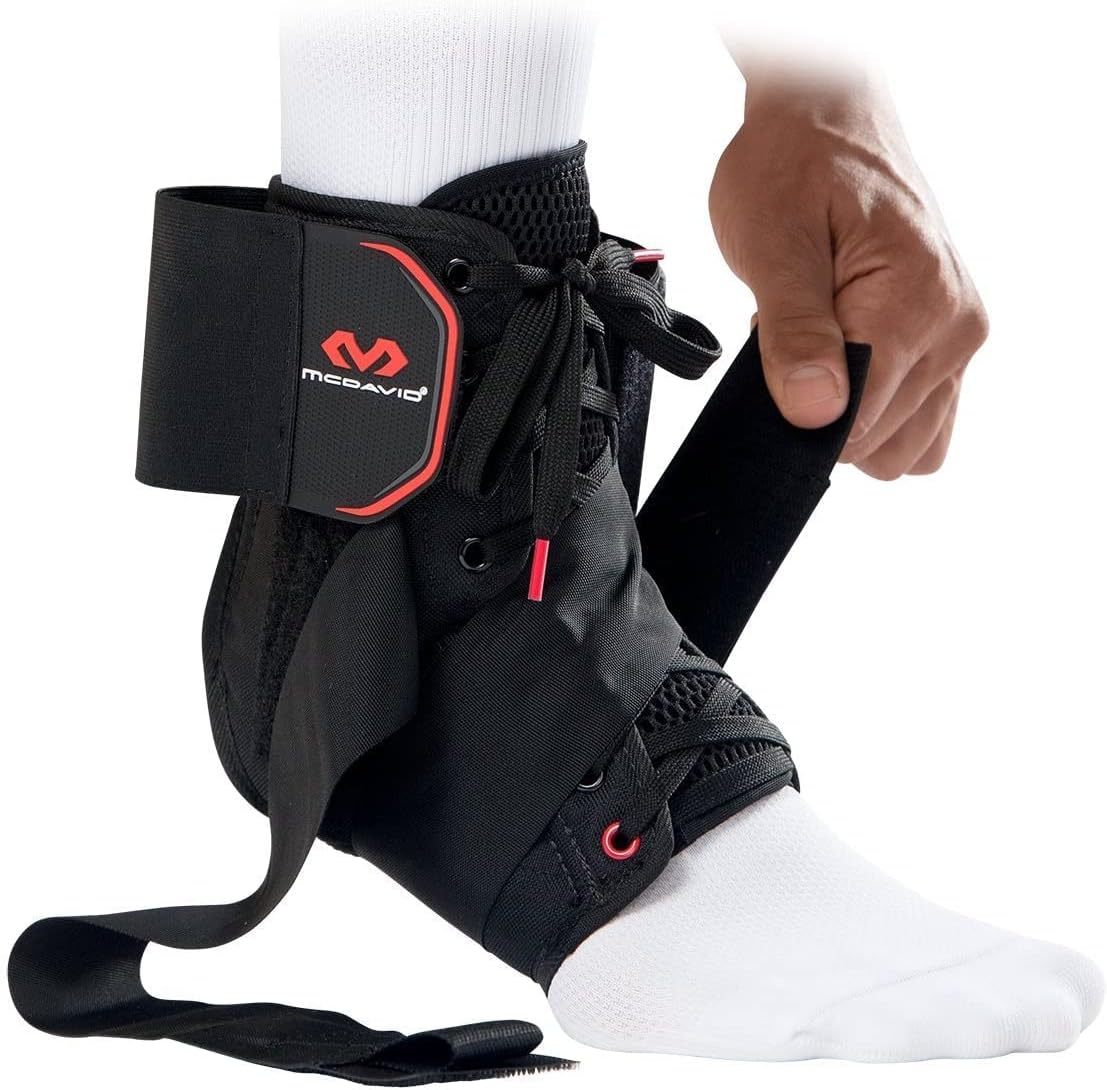 Lace-Up Ankle Brace for Men & Women, Ultralight Figure 8 Sprained Ankle Support with Side Stabilizers for Sports