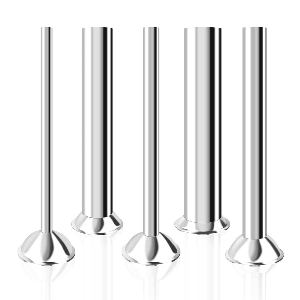 5-Size Sausage Stuffer Tubes, Stainless Steel, 52mm Base