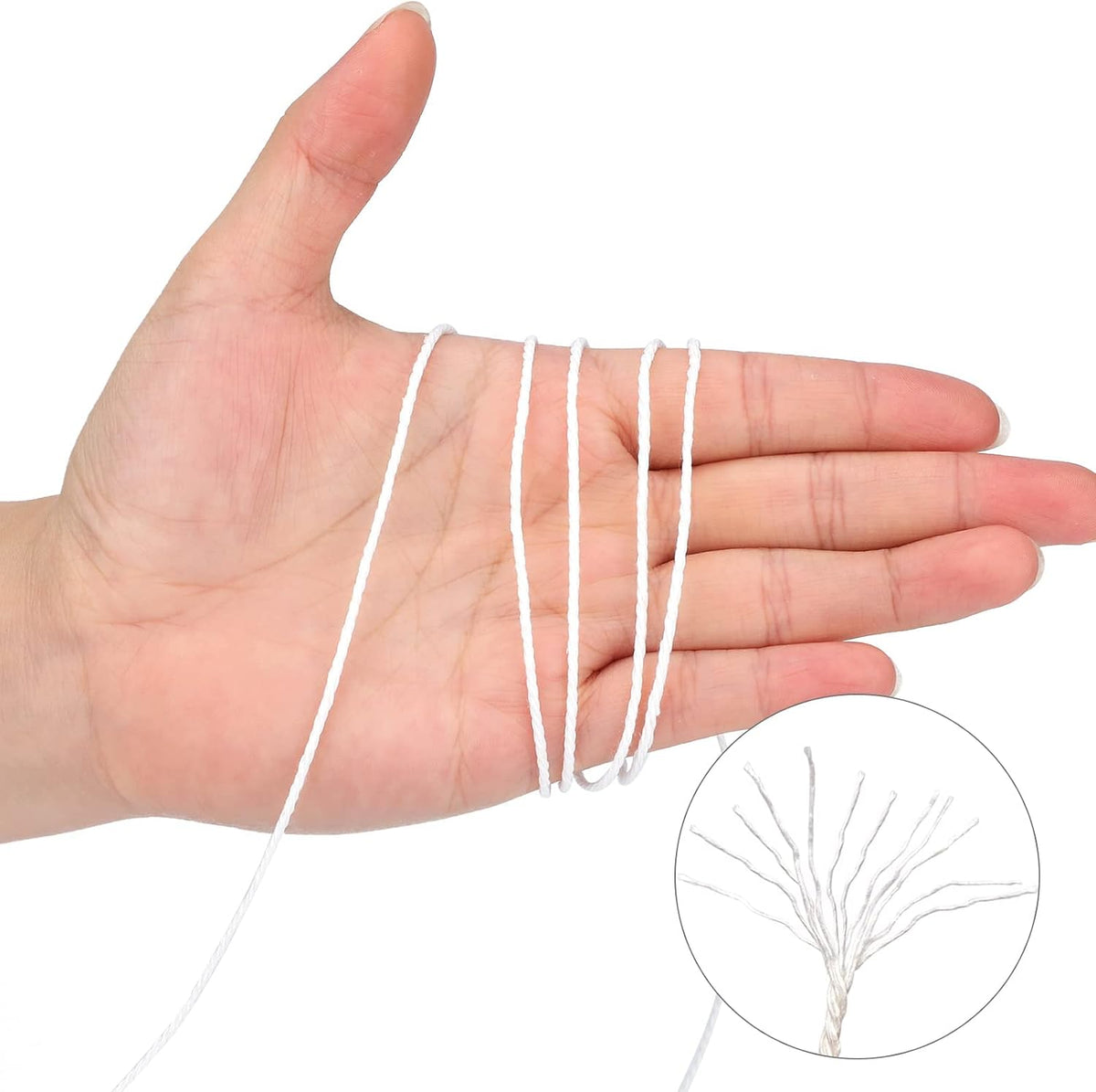 White Cotton Twine String - 1312 Feet 2mm Long Butchers Twine