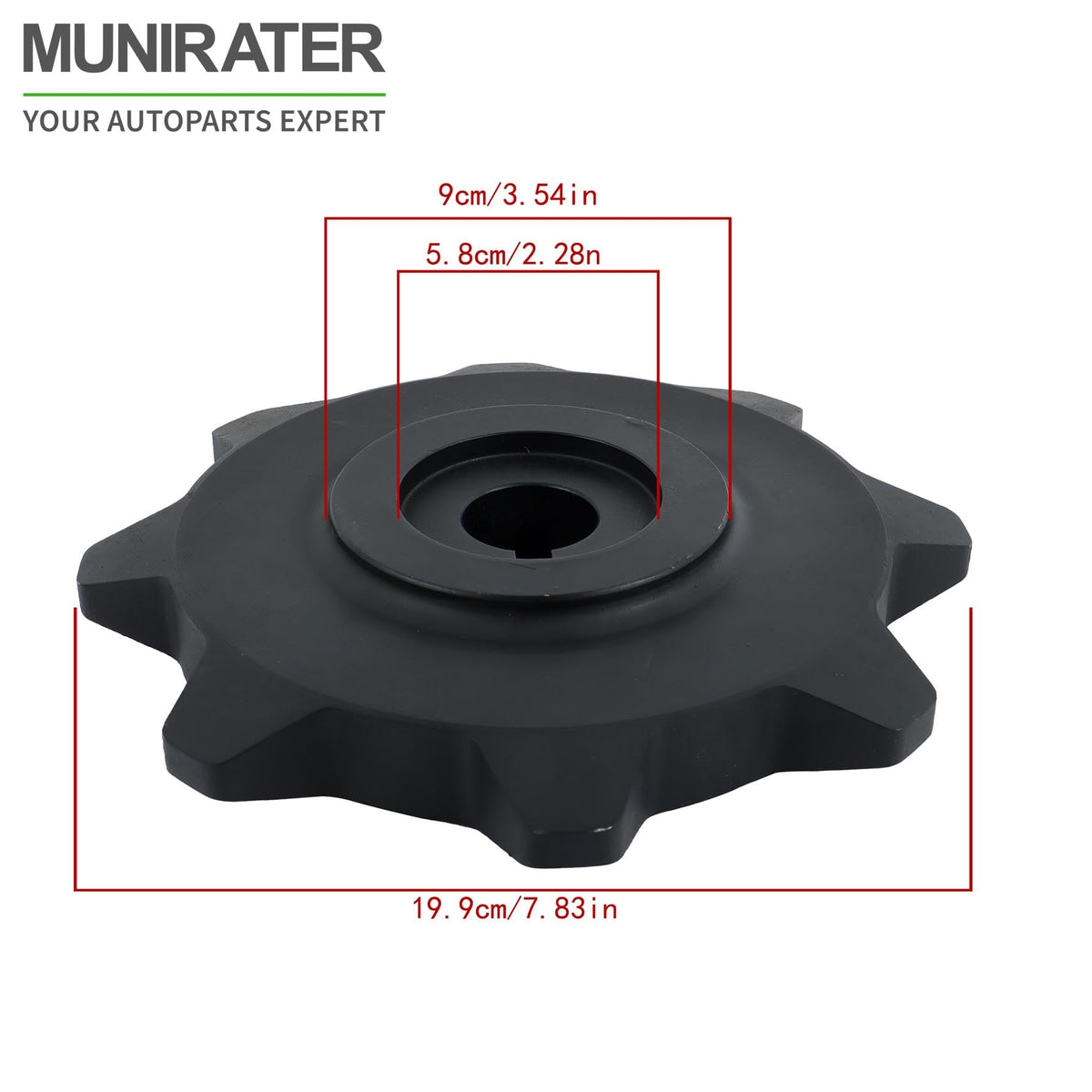 Loader Drive Sprocket Replacement for 7107228 Replacement for MT52 Mini Skid Steer Loaders 1 Hole 8 Teeth