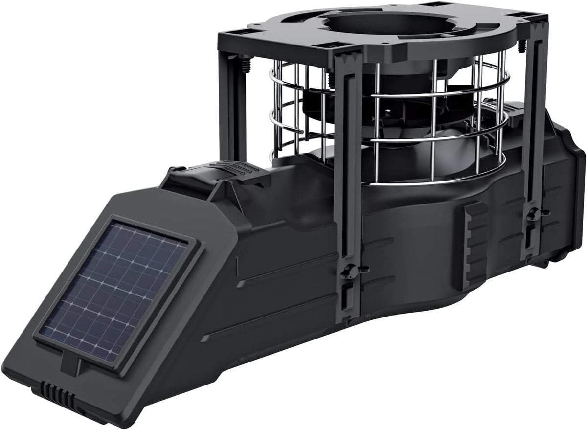 Sunslinger Digital Weather Resistant Hunting Deer Game Feeder Kit with Integrated Solar Panel (6v Spring Top Battery