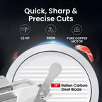 Paladin 12" Commercial Meat Slicer 350W Anodized Electric Deli Food Slicer