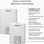 Reliance Water Heater 6-2-EOMS-K Water Heater Electric, 2.5gal