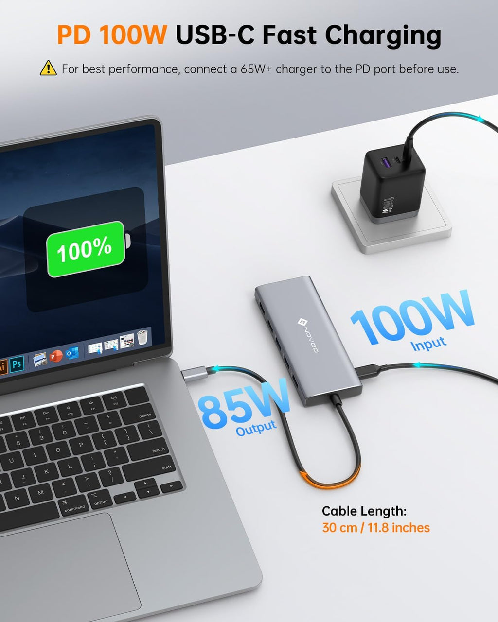 12 in 1 Docking Station Dual Monitor with 2 HDMI, VGA | Latptop Docking Station with 5 USB Ports, 100W PD, USB-C