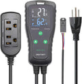 Temperature & Humidity Controller - Outlet Plug-in Thermostat & Humidistat for Reptiles & Greenhouses - Dual Stage