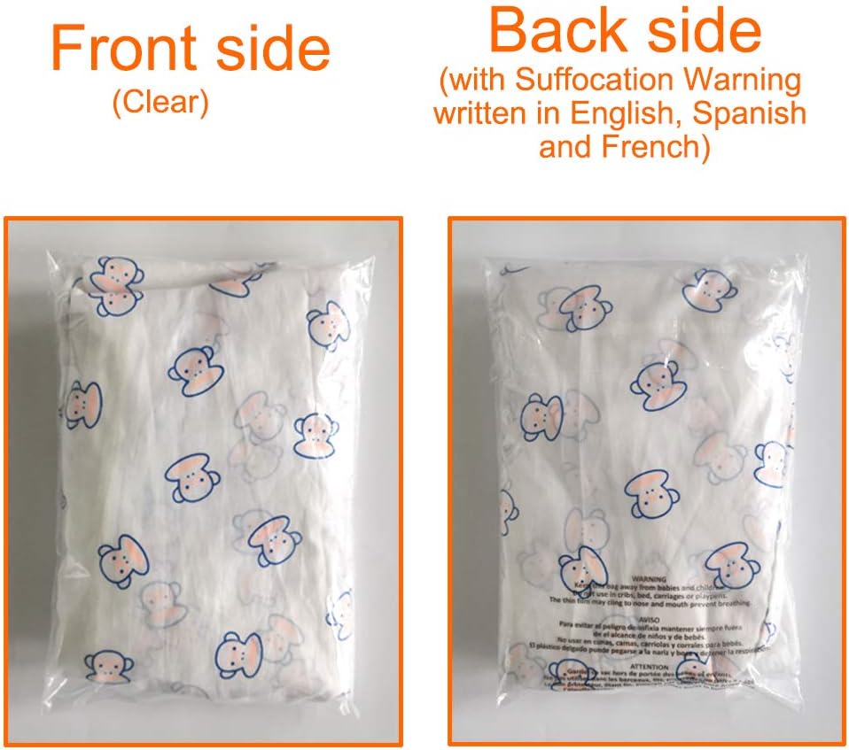 1000 Count 6x9 Inch Self Seal Clear Poly Bags