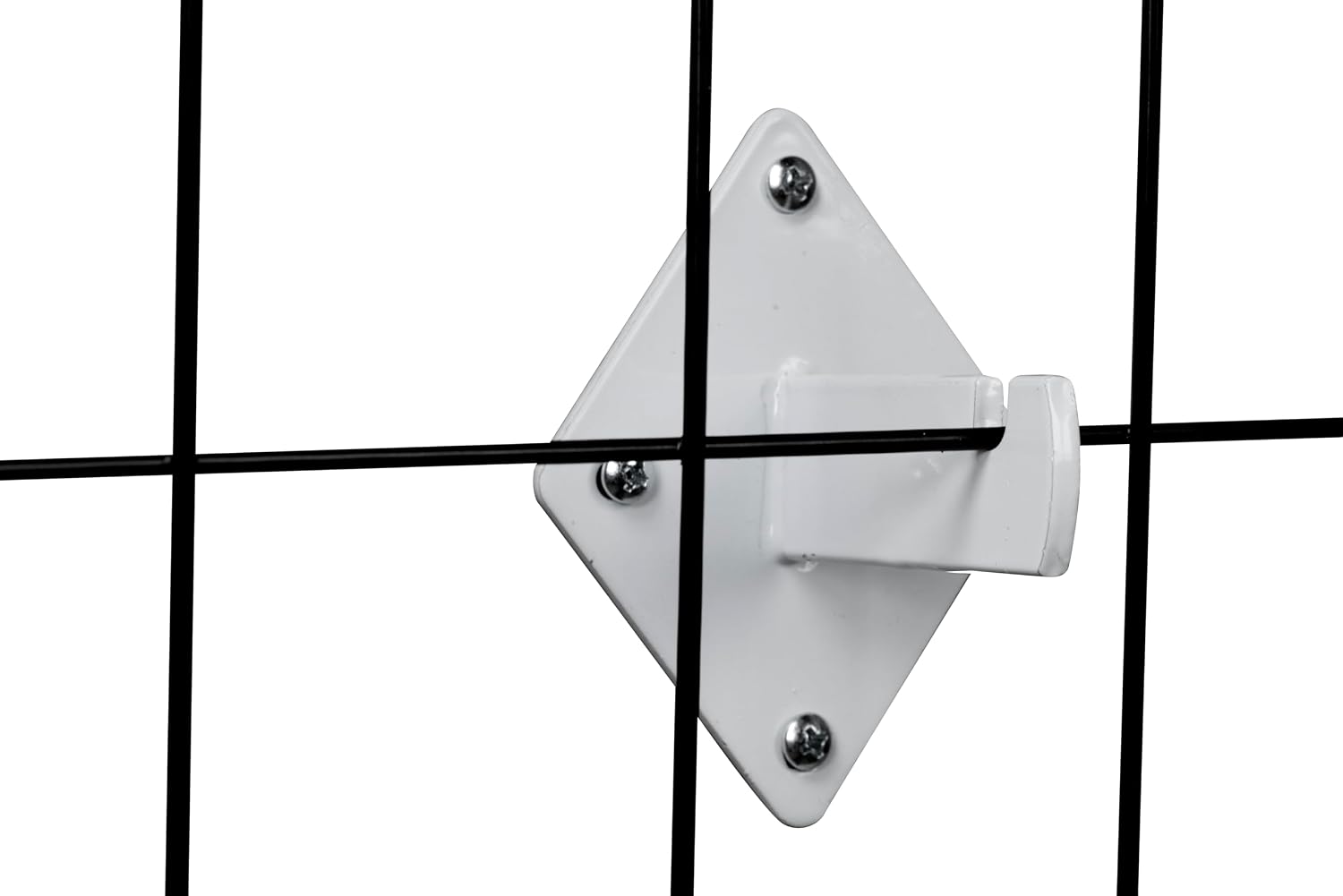 12-Pack White Gridwall Panel Mount Brackets - Essential for Gridwall, Slatgrid, or Trellis Mounting