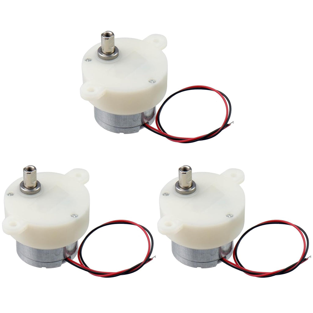 Antrader 3Pcs DC 6V 5RPM High Torque Micro Gear Reduction Motor Gearbox