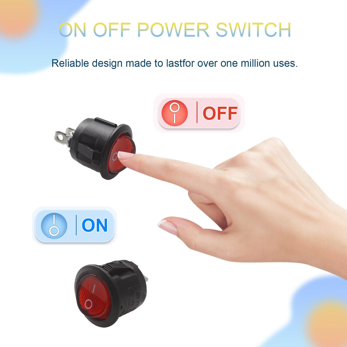 On Off Power Switch for Hoover Wind-Tunnel-2 Upright Vacuum Cleaner 2Pcs
