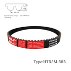 EASYLING Power 585-5M-20 Endless Loop Rubber 5M Synchronous Belt