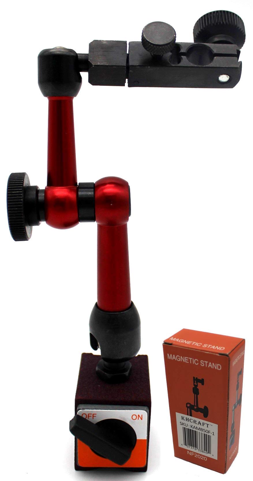 KHCRAFT Mini Magnetic Base Indicator Holder, 50lb, Tight-Space Machining