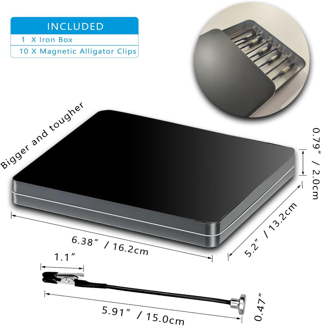 Magnetic Helping Hands, 10 Crocodile Clips, for Soldering & Model Painting