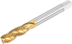 uxcell Spiral Flute Threading Tap 3/8-16 UNC, HSS (High Speed Steel) Titanium Plated Machine Thread Screw Tap 3 Flutes Tapping Tool H2 Tolerance