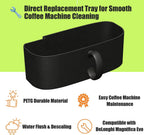 Drip Tray Replacement Compatible with DeLonghi Magnifica Evo – PETG Water Flush & Descaling Container, Cleaning Accessory (Black)