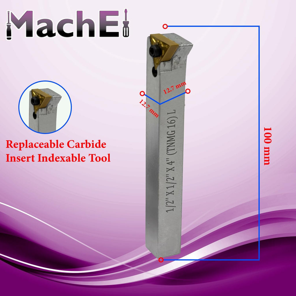 MachEl 3" (75 mm) Fly Cutter with R8 Shank (7/16" Drawbar) - Indexable Tool for Milling & Lathe Machines, Replaceable Carbide Insert