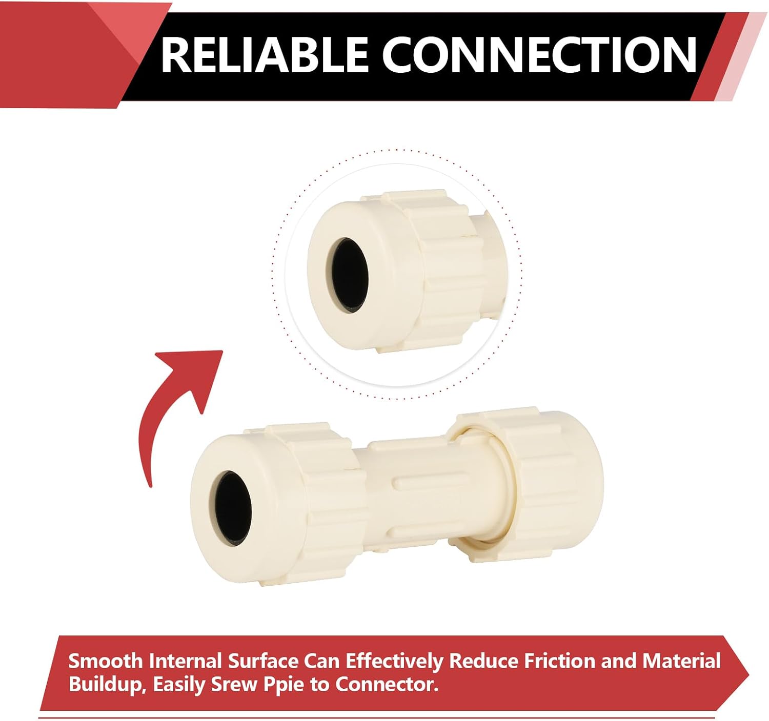 (Pack of 20) EFIELD 3/4"Compression Coupling,CPVC Fittings for Plumbing Installations and Repair